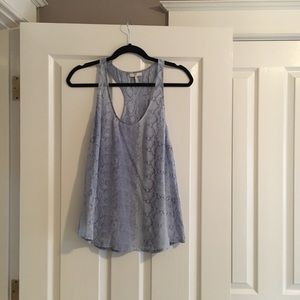Blue silk snakeskin print Joie tank